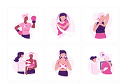 Breast Cancer Vector Pack, a Person Illustration by Prosymbols (Thumbnail 5 of 8)