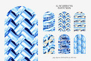 Abstract blue & gold Acrylic smears, an Object Graphic by Julie&Taily (Thumbnail 13 of 21)