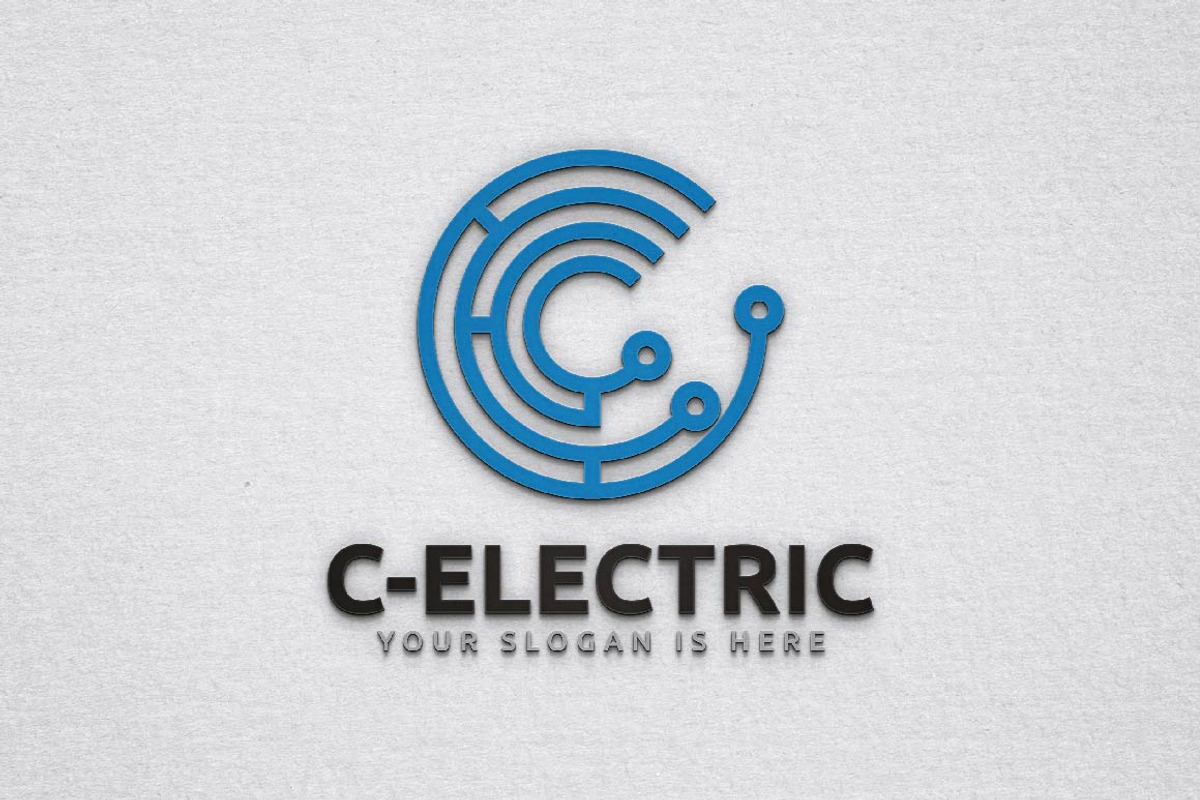 C Letter Electric Circuit Logo, a Branding & Logo Template by jongcreative (Photo 1 of 4)