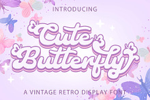 Cute Butterfly - Retro Script Font