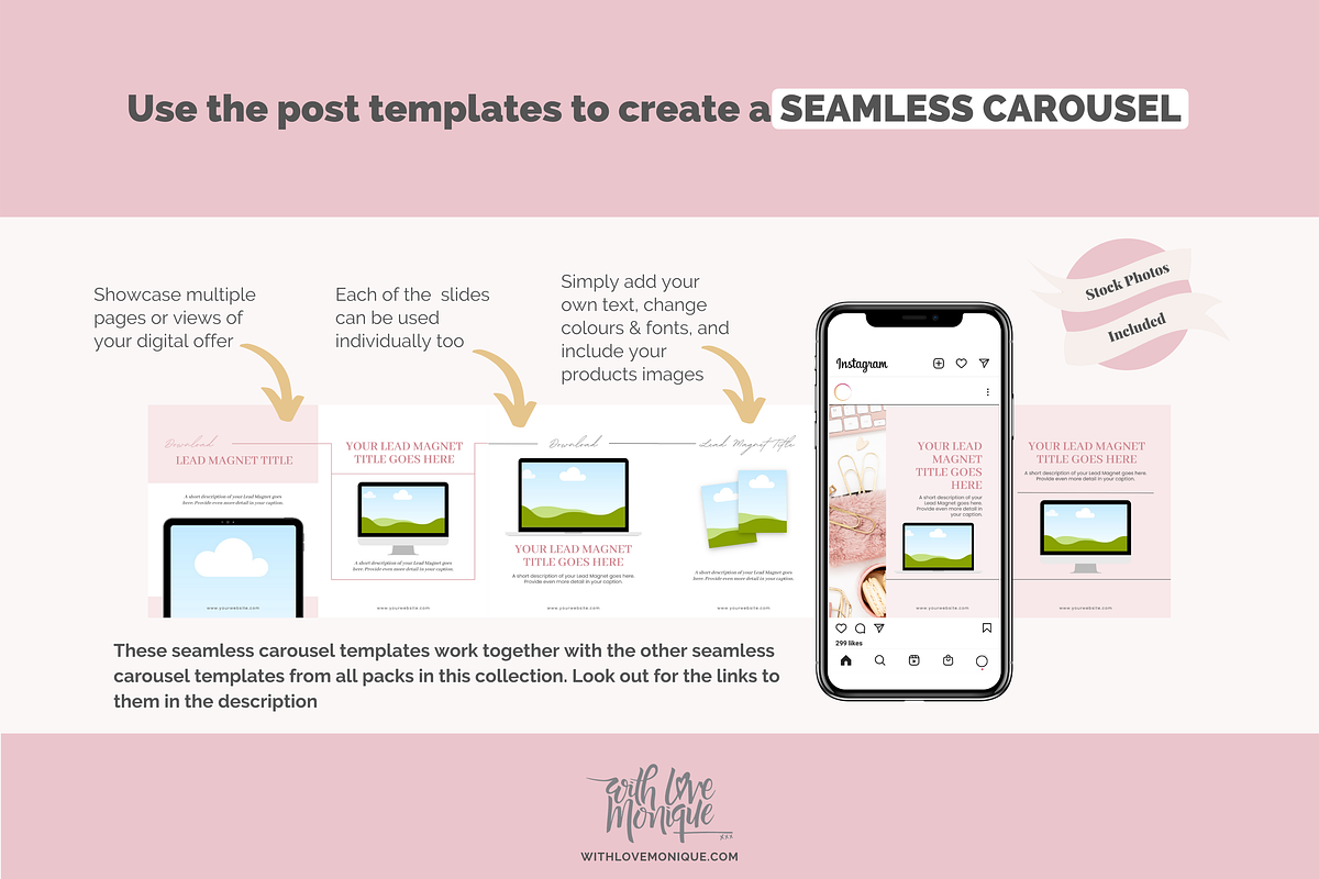 Instagram Lead Magnet Promotion Temp, a Social Media Template by With Love Monique (Photo 3 of 9)