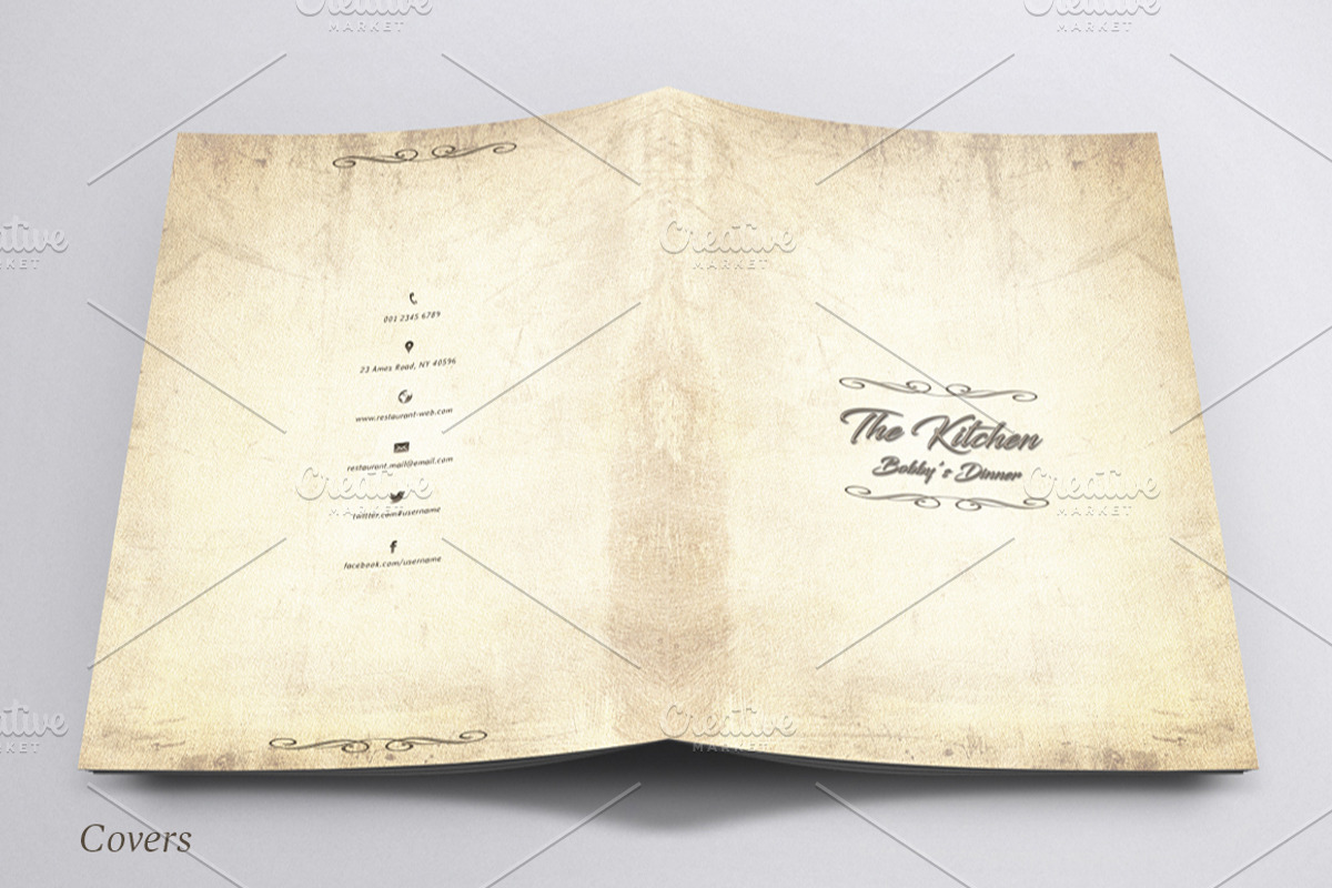 Vintage Food Menu & Business Card, a Brochure Template by BettyDesign (Photo 7 of 8)