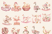 SILLY GOOSE BABY SHOWER CLIPART, an Animal Illustration by Daring Digies (Thumbnail 3 of 7)