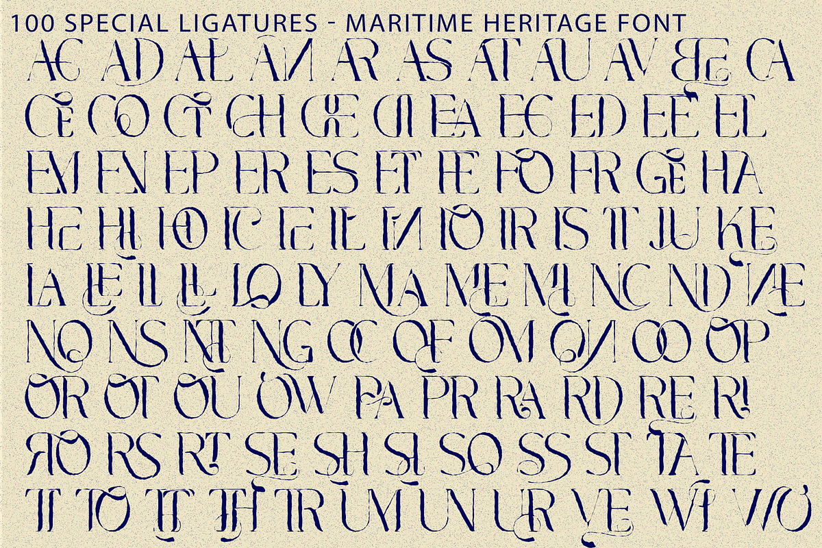 MARITIME HERITAGE - VINTAGE FONT, a Serif Font by 177Studio (Photo 8 of 8)