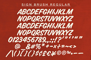 Sign Brush Regular Display Type