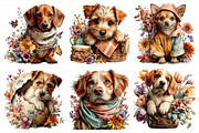 Whimsical Spring Dogs Clipart, an Illustration by Daily.Designs (Thumbnail 5 of 7)