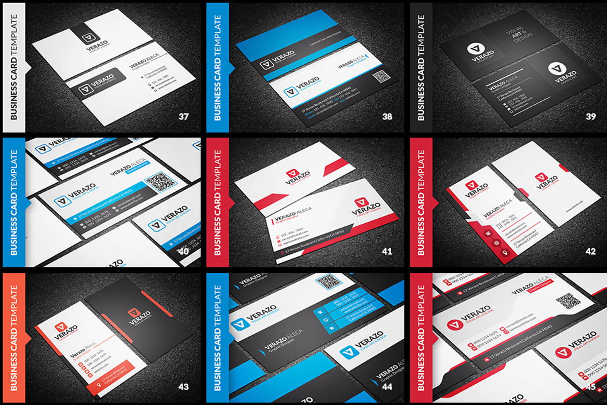 150 Mega Business Cards Bundle, a Business Card Template by Verazo (Photo 4 of 18)