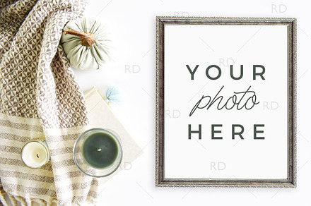 Neutral Fall Items Frame Mockup