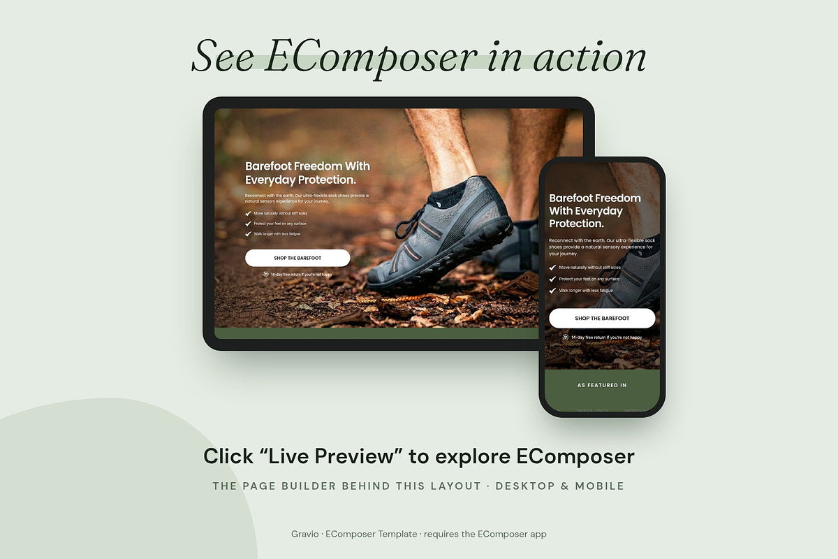 Gravio - Shopify EComposer Template, a Shopify Template by Boost Convert (Photo 7 of 11)