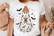 Cozy Spooky Autumn Ghost Sublimation, a Seasonal Illustration by CrexoraLab (Thumbnail 3 of 4)