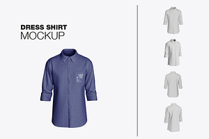 Rolled Up Dress Shirt Mockup