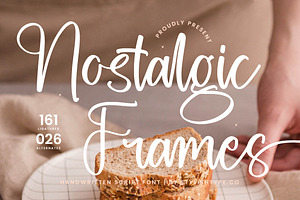 Nostalgic Frames Handwritten Script, a Script Font by stylishtype.co
