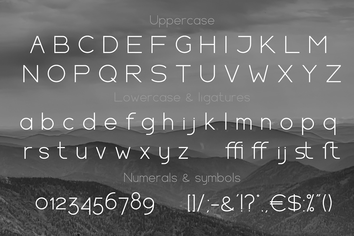 HARBINGER, sans serif font preview 2