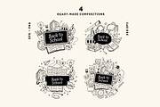 Back to School vector clipart set, an Education Illustration by VerAna (Thumbnail 3 of 14)
