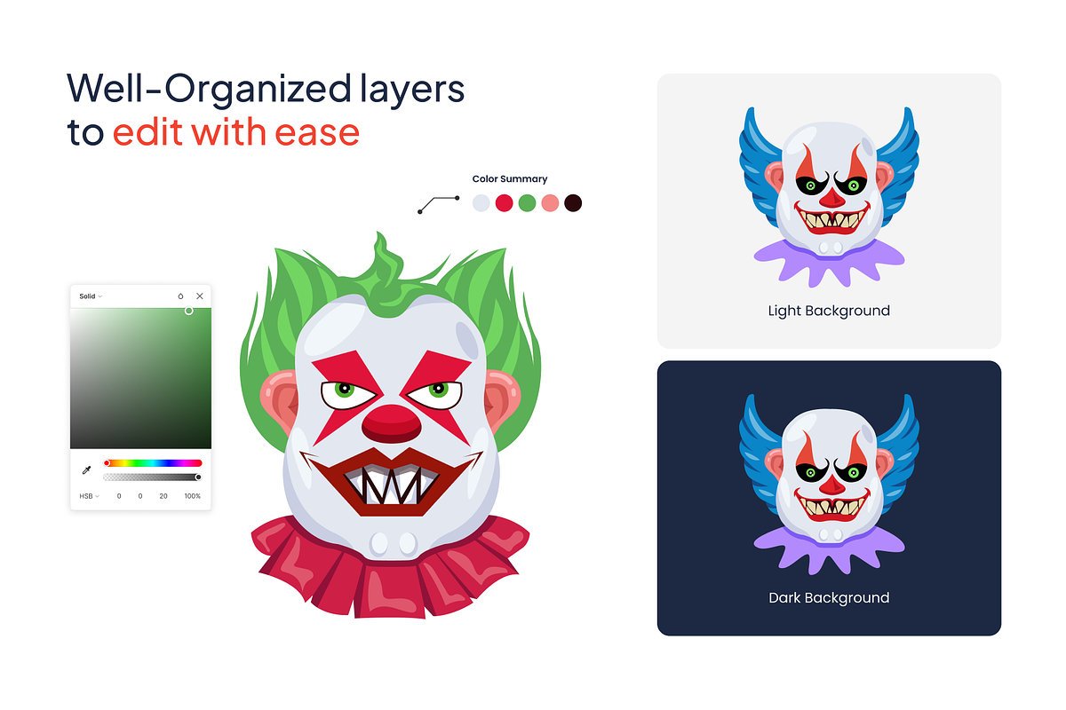 Scary Face Vector Set, an Emoji Icon by Vectors Market (Photo 3 of 7)