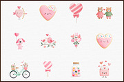 Cute Watercolor Valentines Clipart B, an Illustration by Sublimation Artist (Thumbnail 3 of 6)