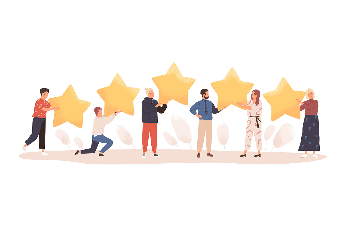 People giving feedback concept, a Person Illustration by Good Studio (Photo 1 of 3)