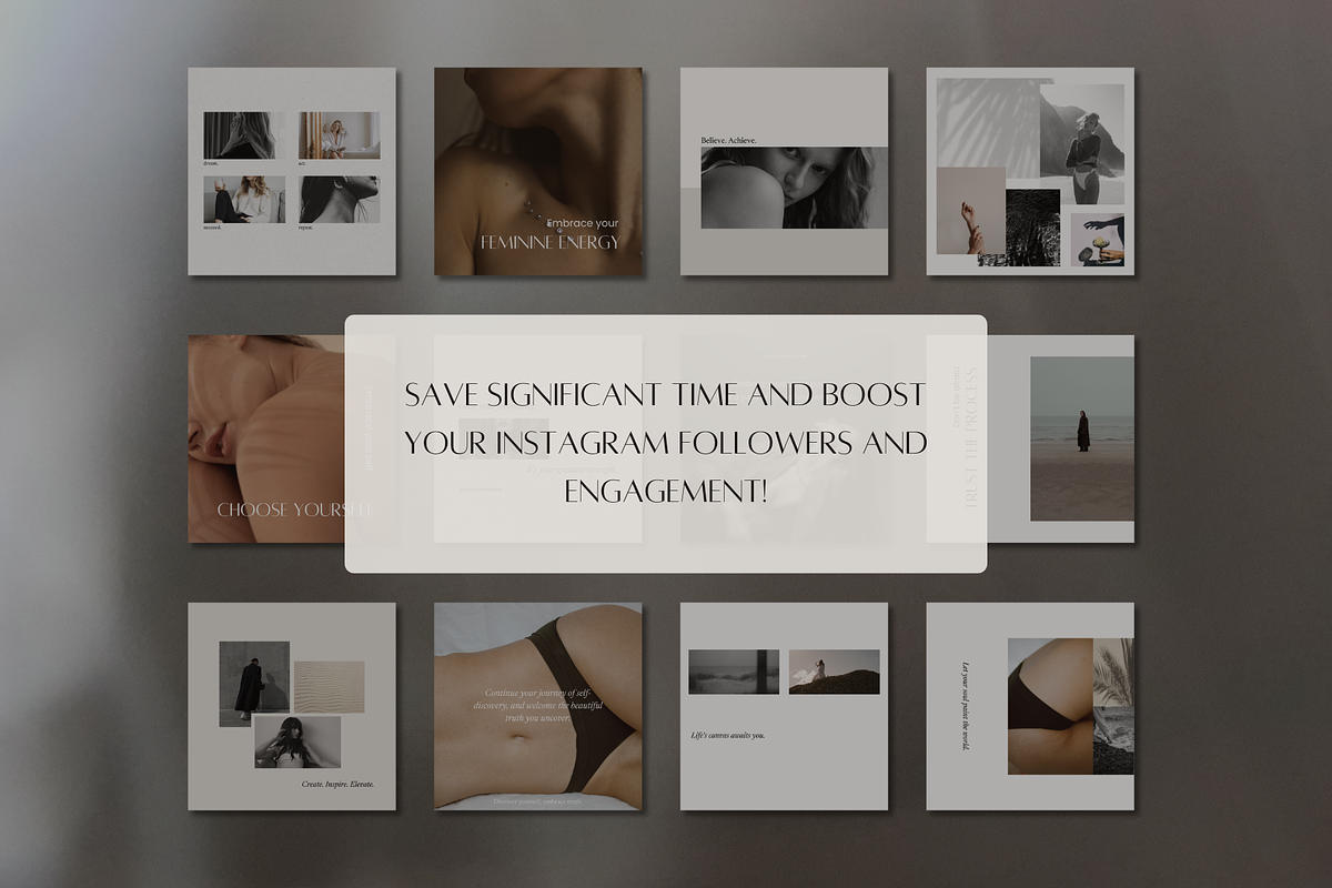 Soft Beige Instagram Post Templates, a Social Media Template by IRISEA DESIGNS (Photo 5 of 7)
