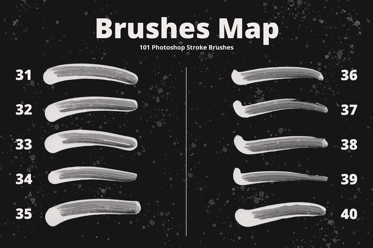 101 Photoshop Paint Stroke Brushes, a Brush Add-On by Graphicfresh (Photo 7 of 14)