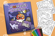 Spooky Cute Halloween Coloring Pages, an Education Illustration by Bold & Easy Coloring Book (Thumbnail 1 of 4)