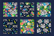 White Tiger in Tropical vector, an Animal Illustration by Iraida_Bearlala (Thumbnail 10 of 10)