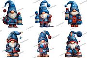Winter Patchwork Gnome Clipart, an Illustration by DreamArtGraphic (Thumbnail 3 of 4)