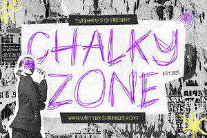 Chalky Zone Scribble Font
