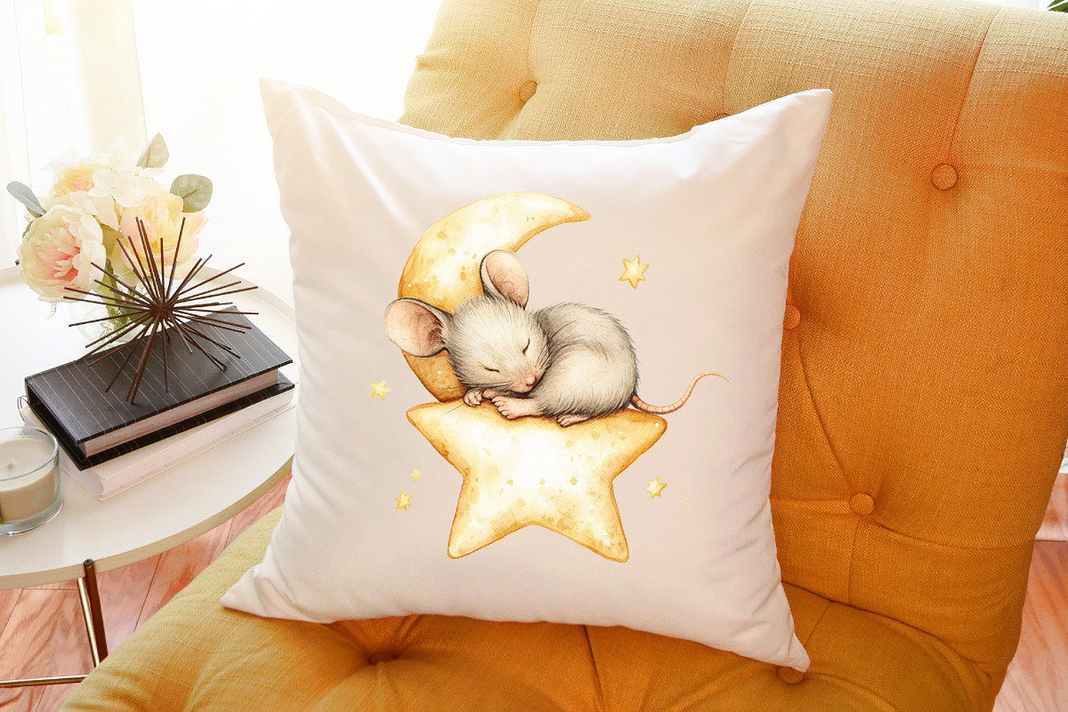 Watercolor Animal Moon Clipart Bundl, an Illustration by Sublimation Artist (Photo 6 of 6)