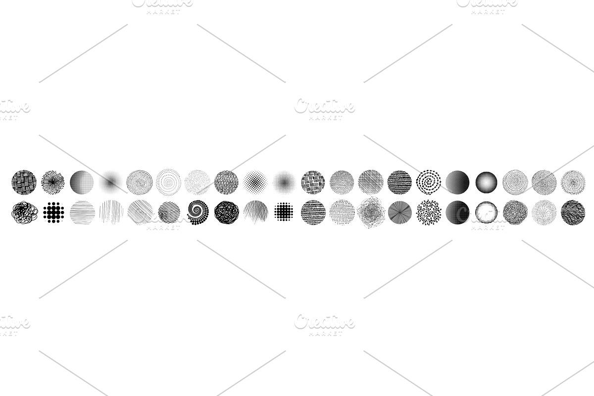 Set of graphic circles handmade. Not, an Object Illustration by Nenahliadava Design