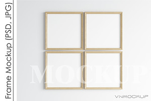 Square Frames Mockup PSD JPG