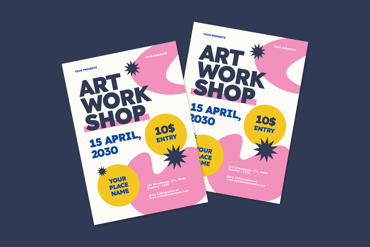 Art Workshop - Flyer, a Brochure Template by Izdihaar_Studio (Photo 3 of 3)