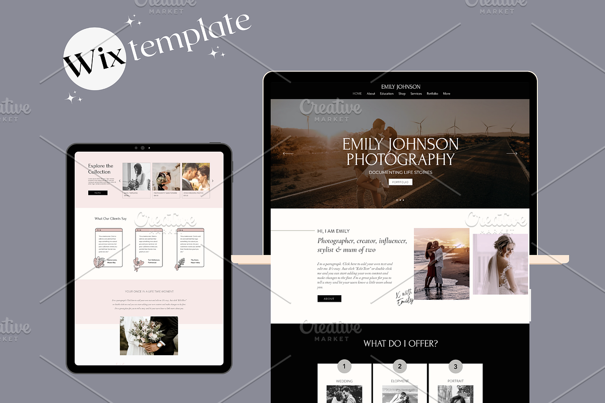 Wix website template photography, a Wix Template by Climbwithelevator (Photo 1 of 9)