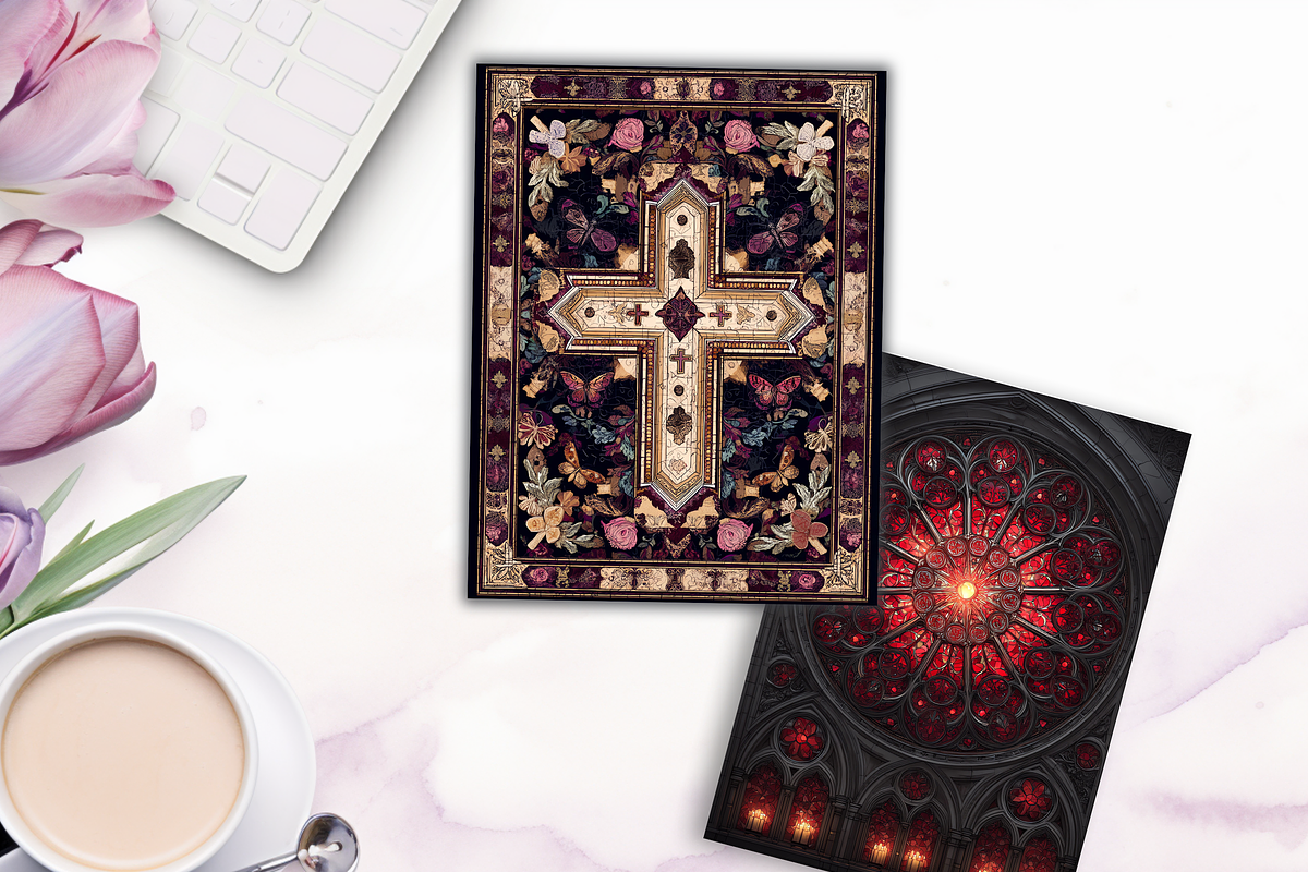 Gothic Floral Book Cover Asset Pack, a Brochure Template by LA Design (Photo 7 of 10)