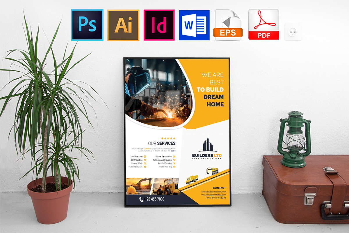 10 Construction Poster Bundle, a Flyer Template by Imagine Design Studio (Photo 8 of 12)