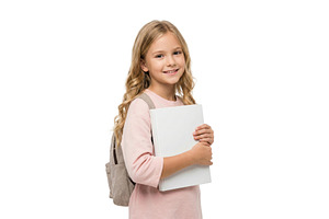Smiling Girl With Book, a School & Education Photo by CREATIVEDEF