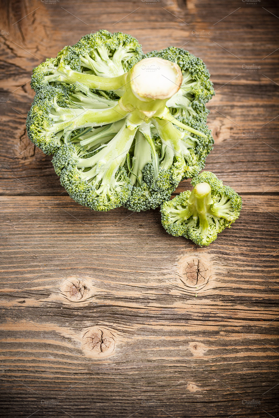 Fresh Broccoli Featuring Broccoli Cabbage Family And Desk