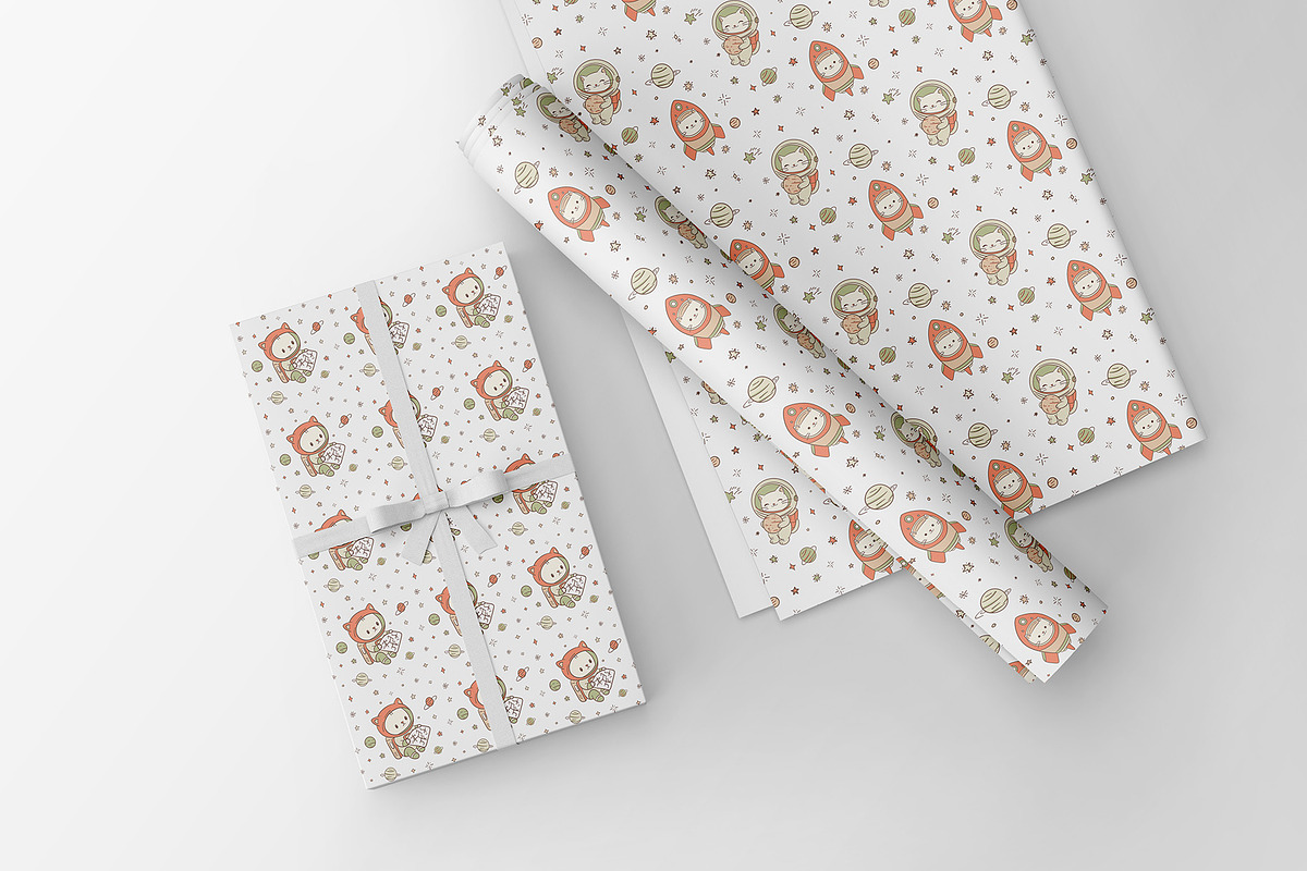 Kawaii Space Cats Bundle, an Animal Illustration by Mariia Kovalchuk (Photo 12 of 17)