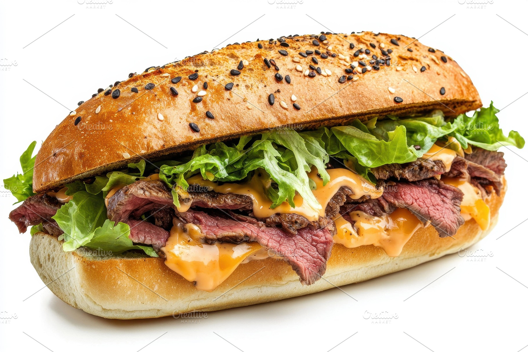 Delicious sandwich filled with tende, a Photo by Tanuart