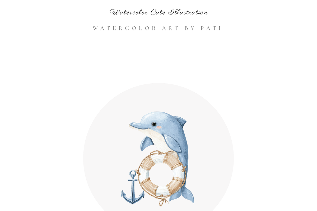 Whale Clipart Set, a Decorative Illustration by Pati Paints (Photo 3 of 10)