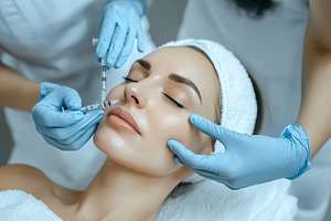 Cosmetology treatment with botulinum, a Photo by Pavel_design