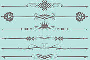 Set Vector Vintage Elements, an Outline Icon by kio (Thumbnail 1 of 4)