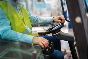Male factory supervisor driving, an Industrial Photo by HalfPoint
