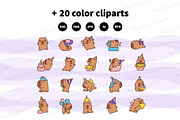 Cute Kawaii Capybara Birthday, an Animal Illustration by Palau (Thumbnail 10 of 12)