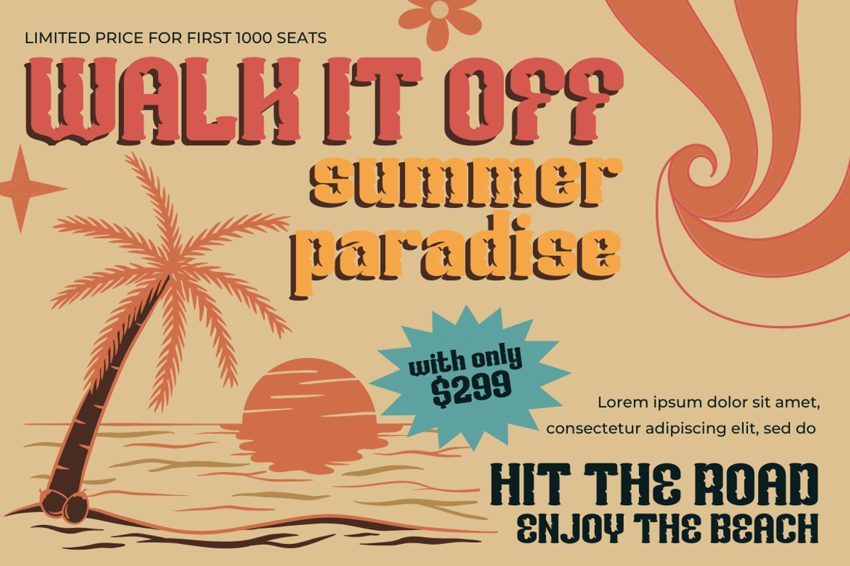 NIKARU | Groovy Retro Font, a Font by twinstd (Photo 7 of 12)