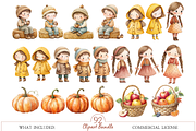 Whimsical Halloween Clipart, a Decorative Illustration by MockupWizard (Thumbnail 4 of 8)