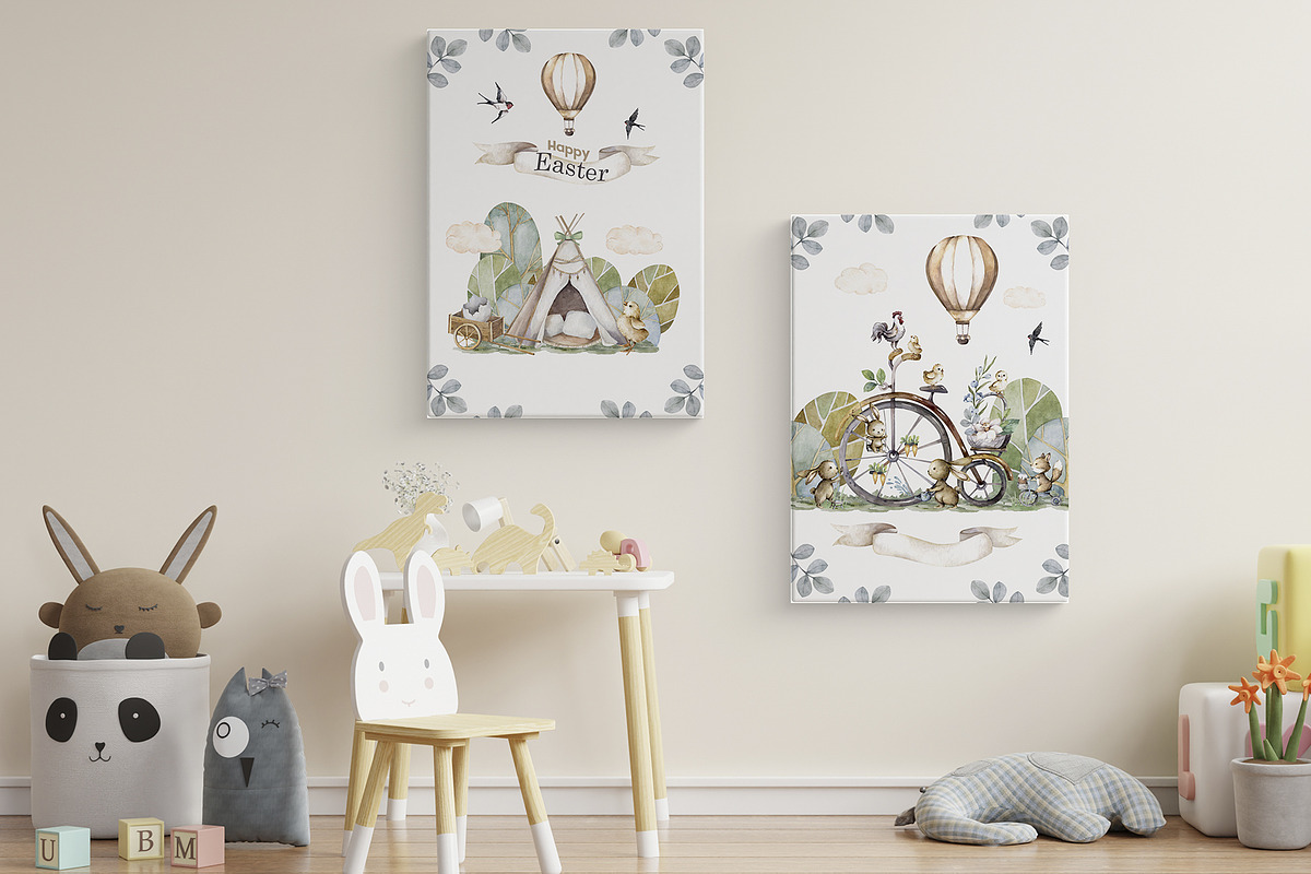 Happy Easter Spring Set 2, an Animal Illustration by Ann Art Houze (Photo 14 of 15)