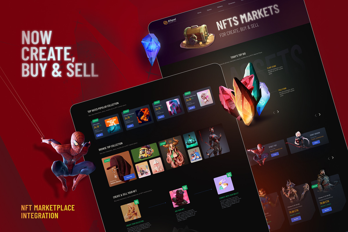 Afspel | Gaming Portal Design, a Landing Page Template by 0effortthemes (Photo 3 of 7)