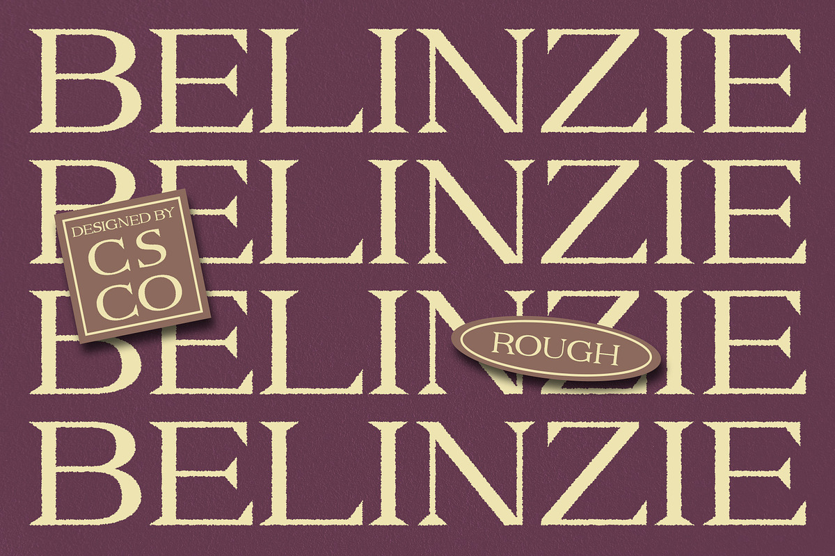 Belinzie Rough, a Serif Font by Craft Supply Co. (Photo 1 of 8)