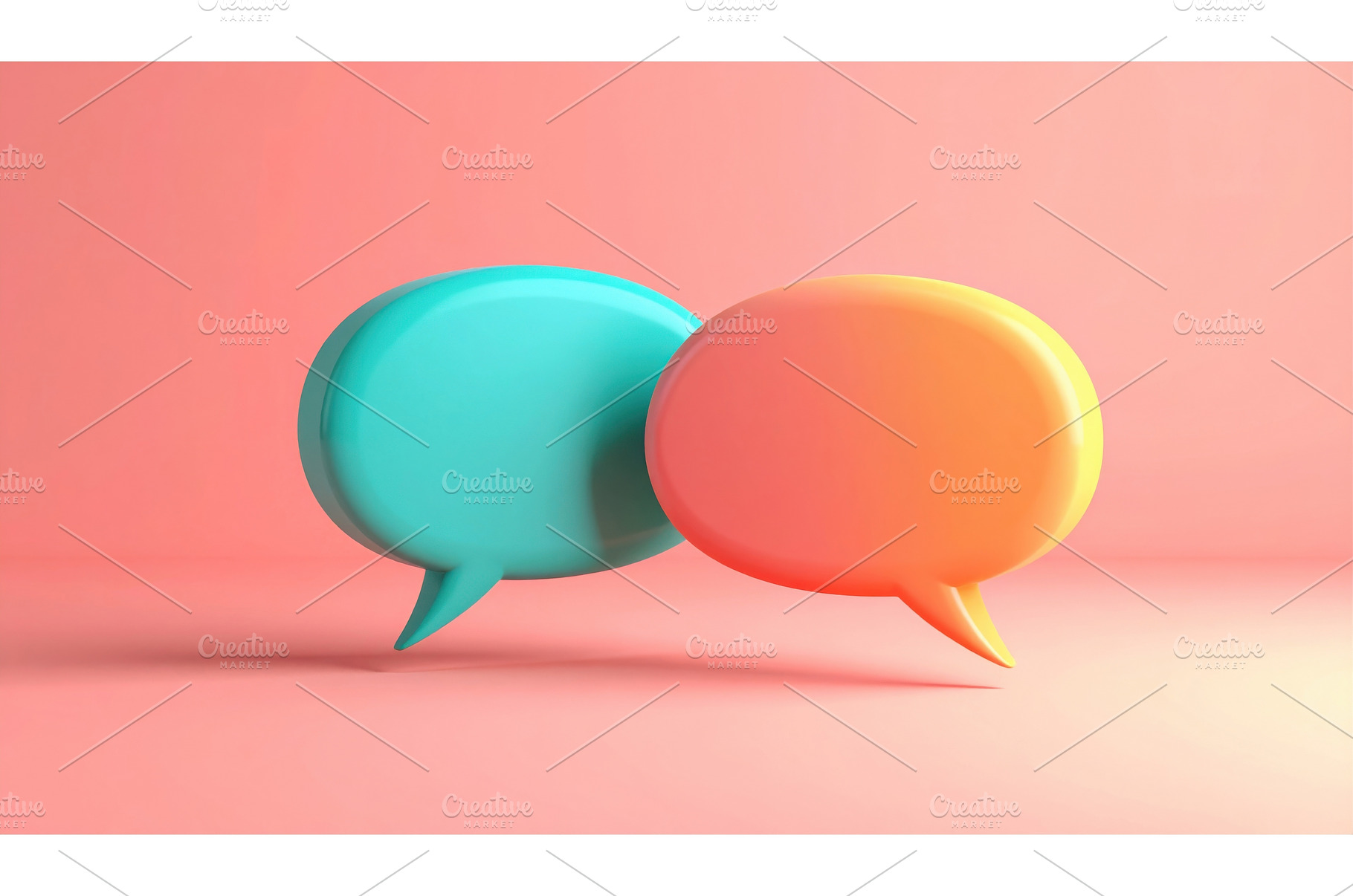 Colorful speech bubbles on pink, a Background Photo by Igor Tichonow