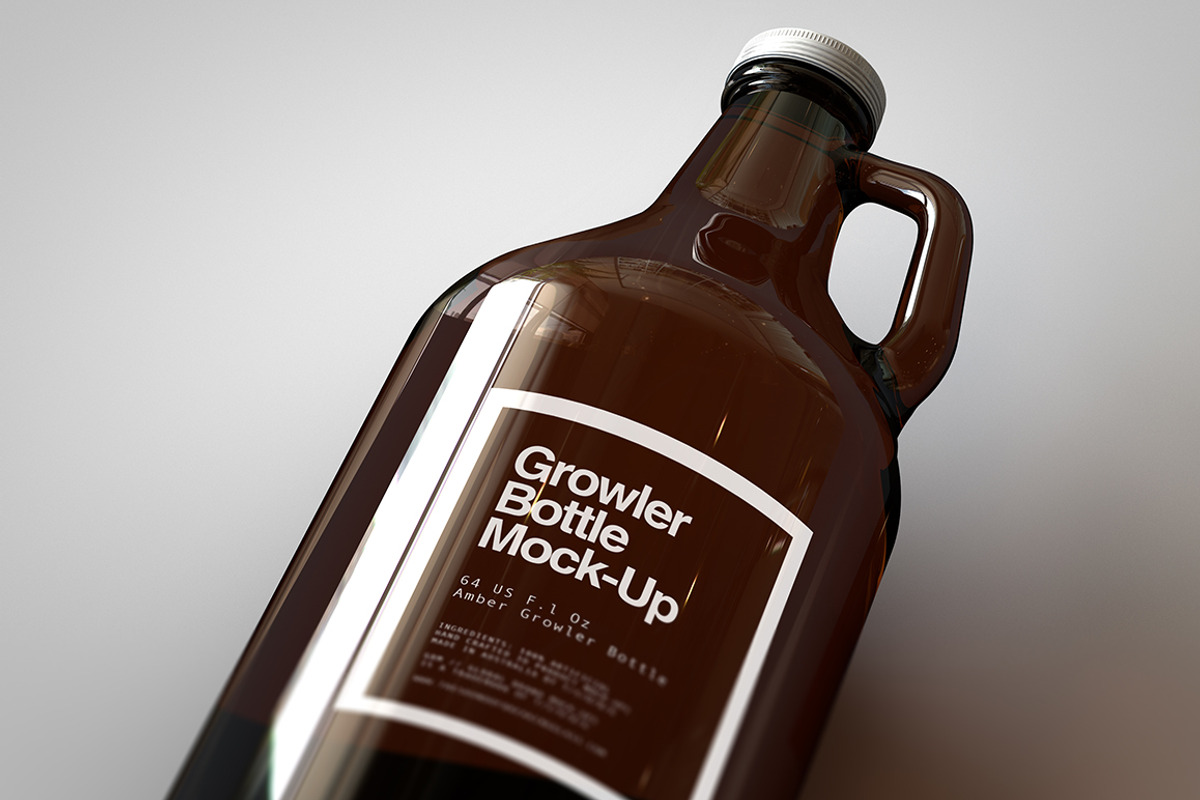 Growler Beer Bottle Mock-Up, a Household Mockup by TSOBG (Photo 27 of 33)